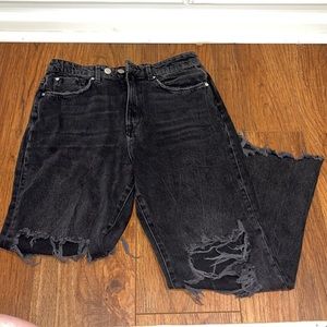 distressed urban black jeans, barely worn